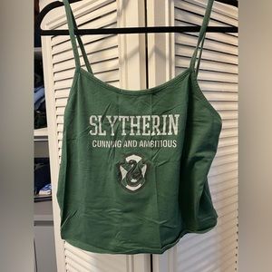 Slytherin Green crop top. Size XL